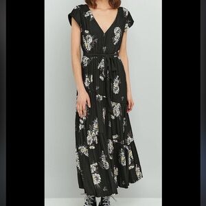 NWT Free People All I Got Floral Maxi Dress Black